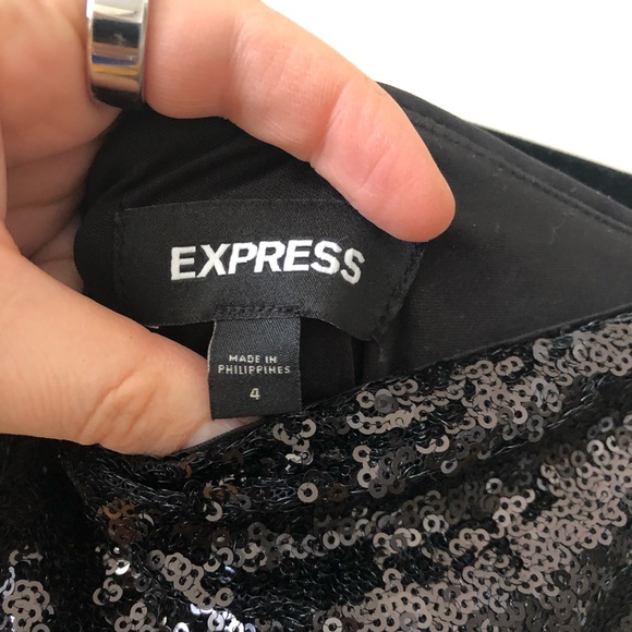 NWOT Express sequin ruched skirt - Picture 2 of 8